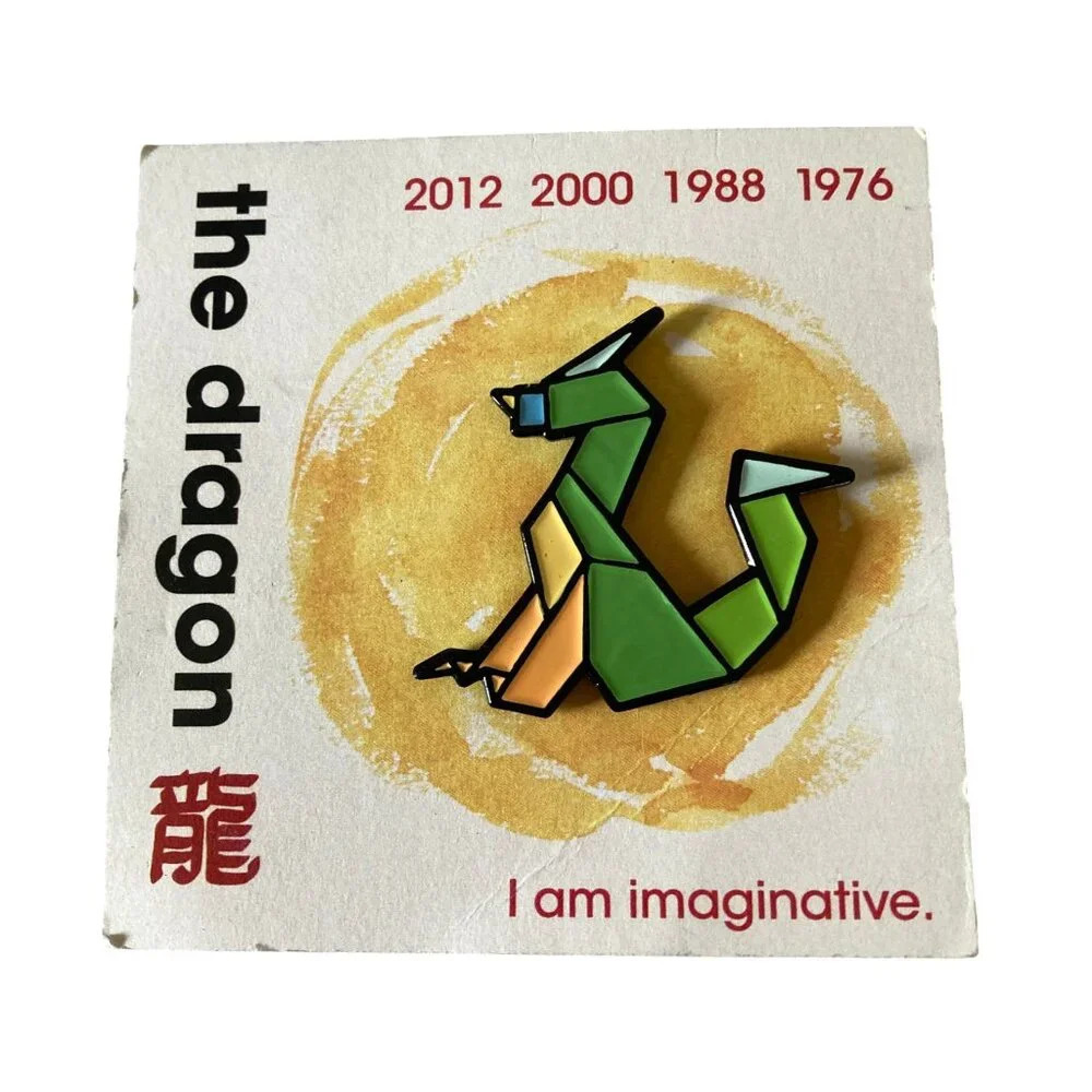 Ho Mei Do Year of the Dragon Enamel Pin, Lunar New Year, Chinese Zodiac
